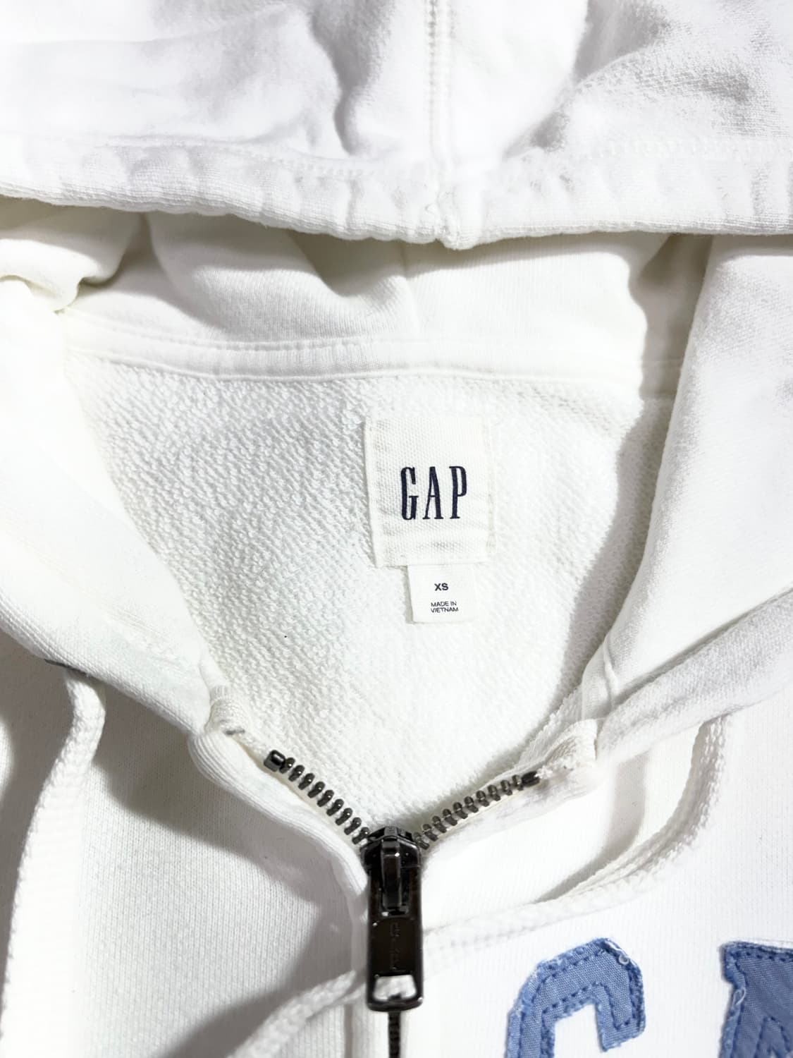GAP 갭 성조기 빅로고 화이트 후드집업 상품이미지8