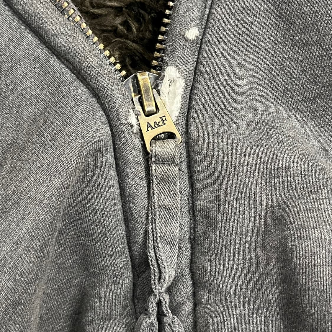 아베크롬비 울프죠 털 그레이 후드집업  상품이미지7