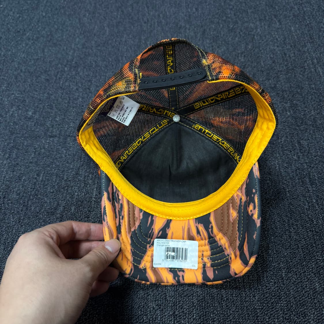 빌리어네어보이즈클럽 오렌지 카모 트러커 캡 상품이미지6