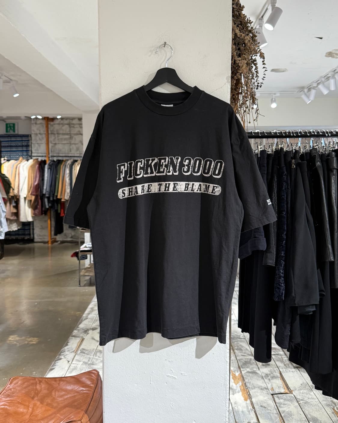 베트멍 블랙 17aw ficken 3000 오버사이즈 하프티 상품이미지1