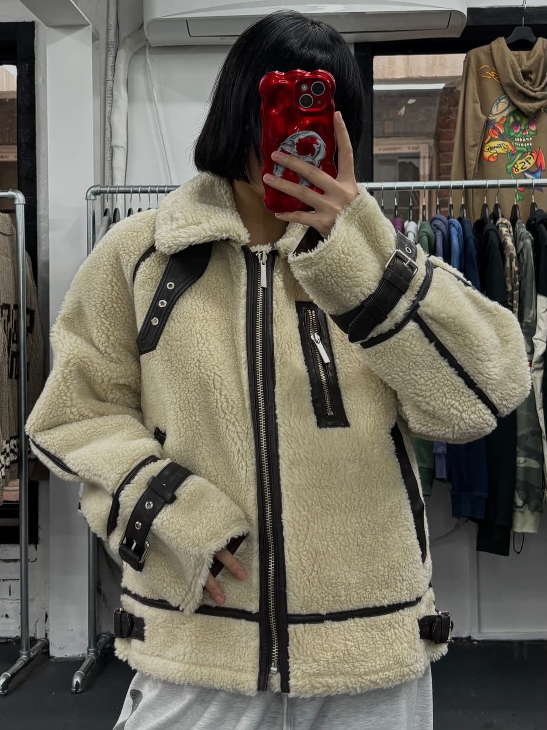 인스턴트펑크 리버시블 무스탕 상품이미지3