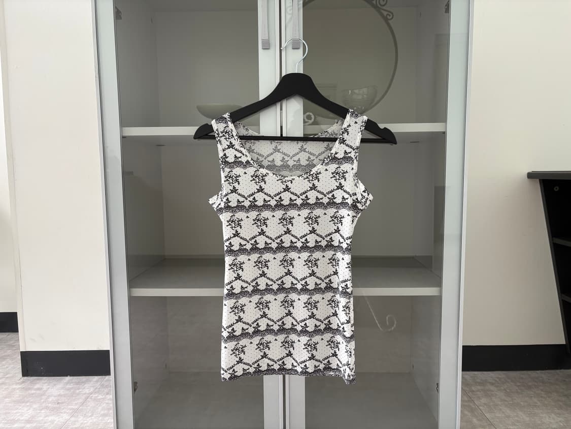 vintage lace print tank top 상품이미지2