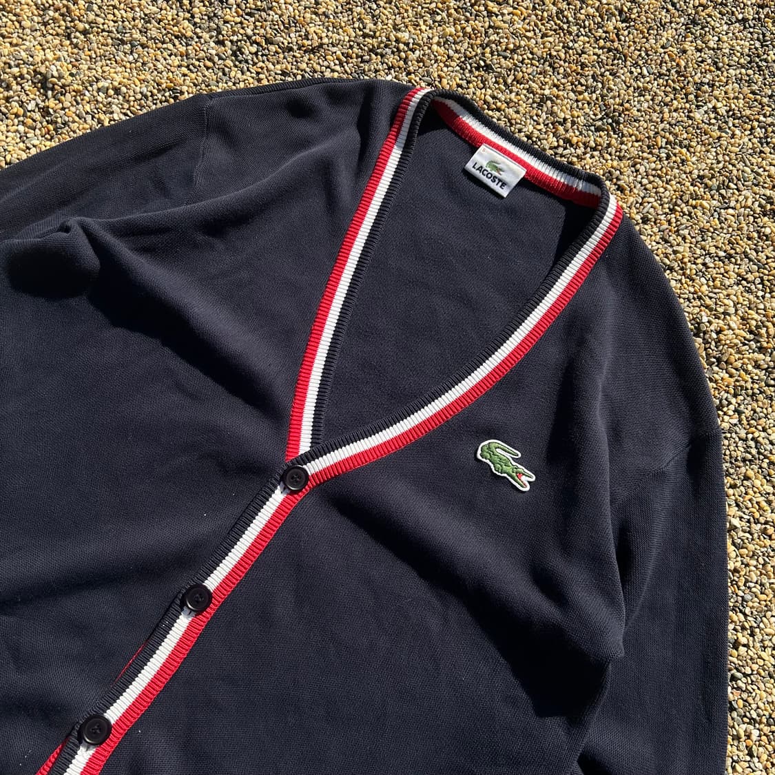 라코스테 네이비 배색 가디건 상품이미지2