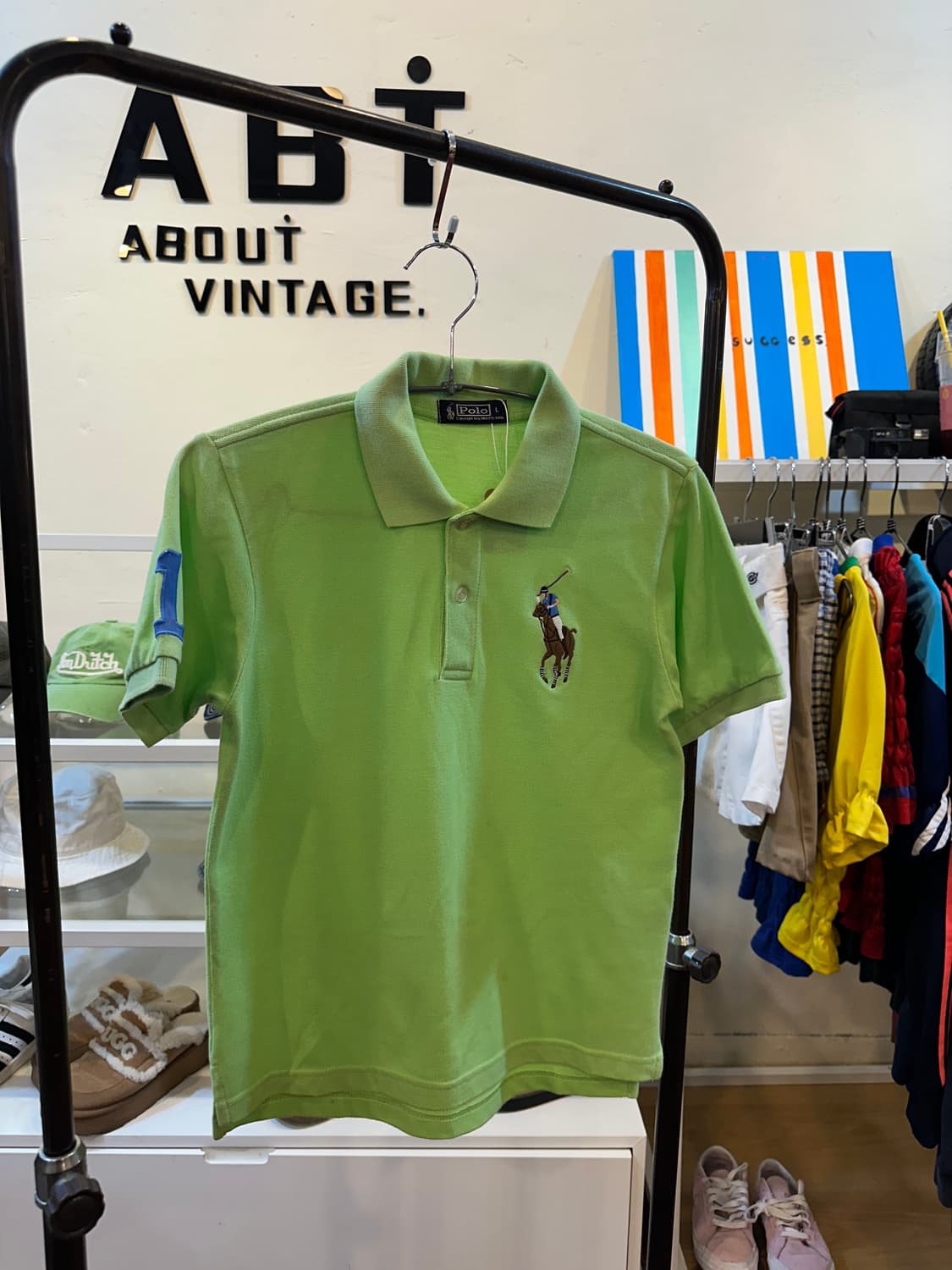 폴로 랄프로렌 빅포니 반팔 카라티 그린 상품이미지1