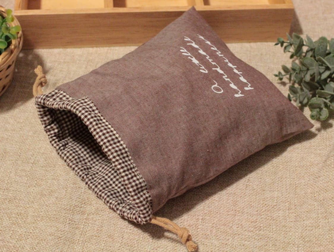 핸드메이드 브라운 스트링 파우치 상품이미지2