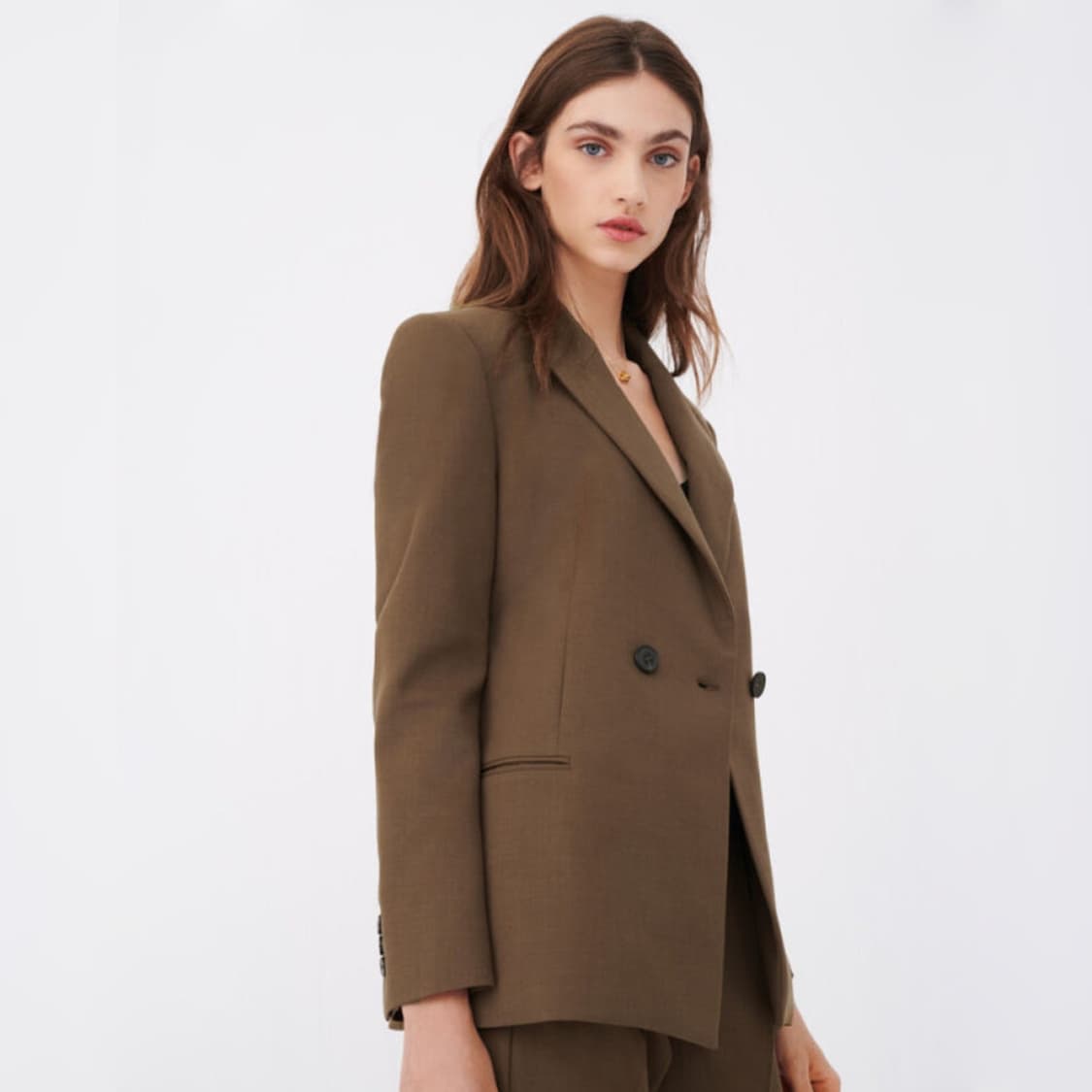 마쥬 maje 브라운 울 정장 슈트 셋업 상품이미지2