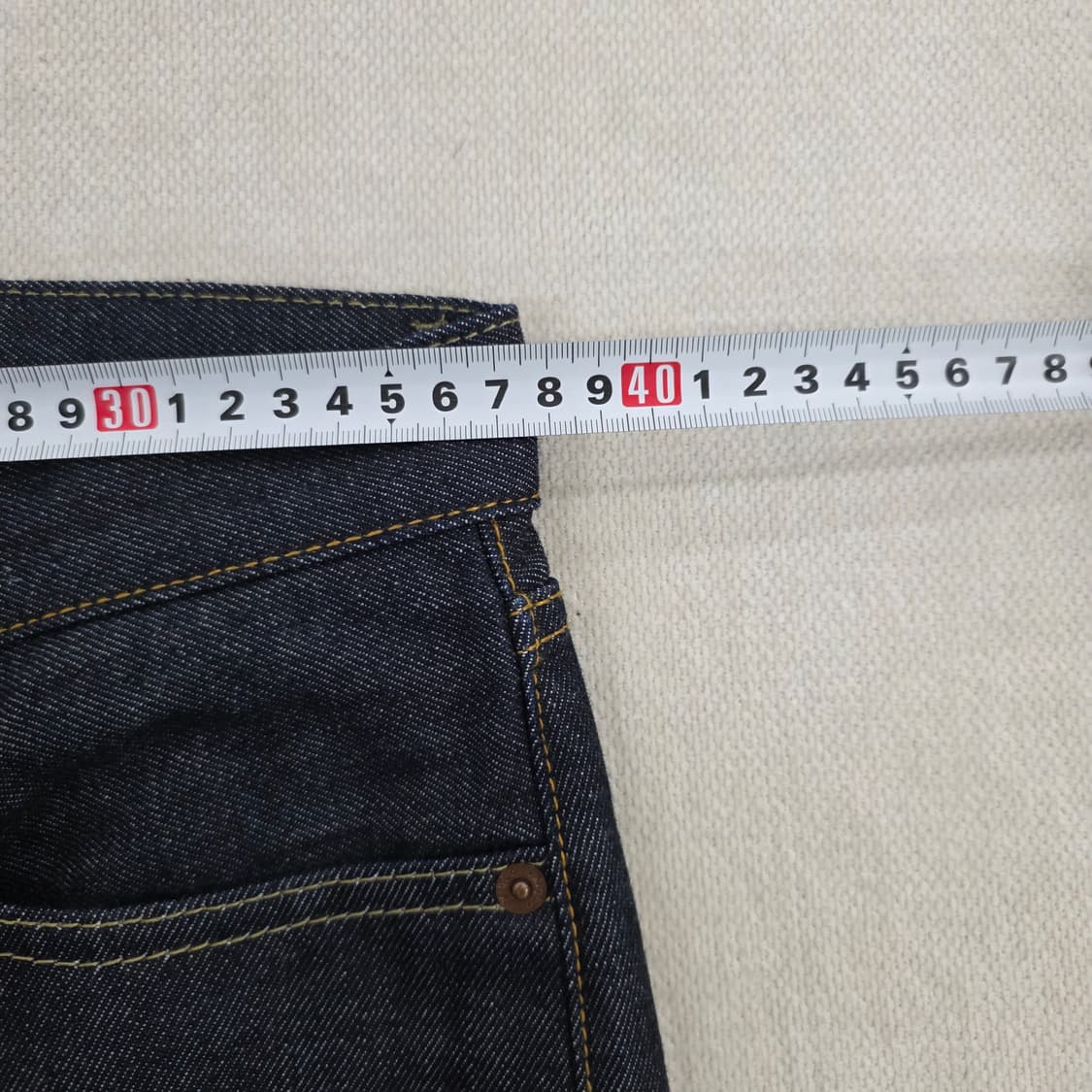 [4] 유니클로 셀비지 진청 데님팬츠 0202J 상품이미지6