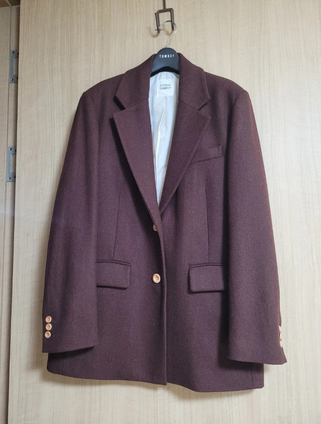 톰보이 테일러드 자켓 브라운 상품이미지3