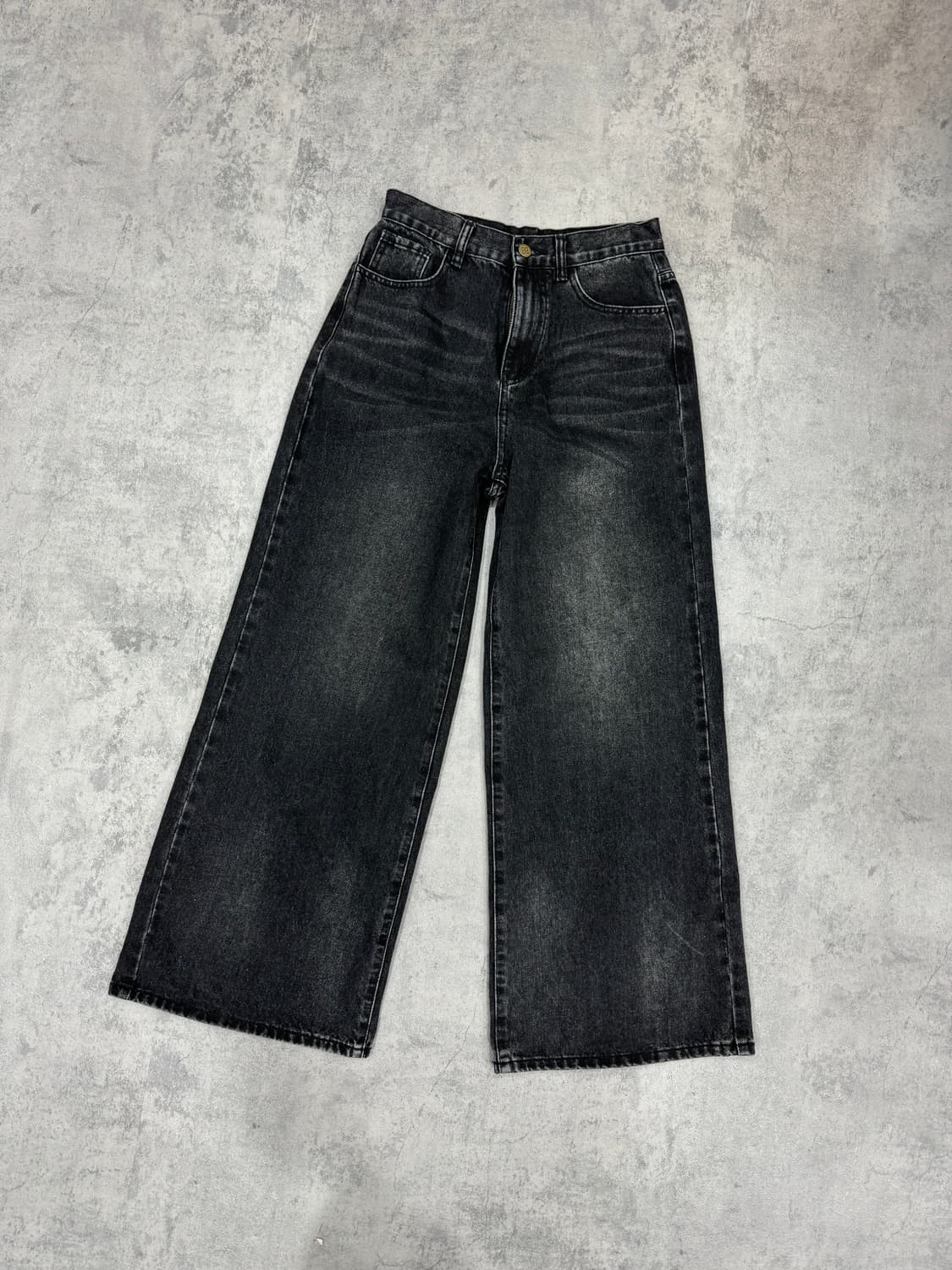 BONELESS 흑청워싱 와이드팬츠 상품이미지1