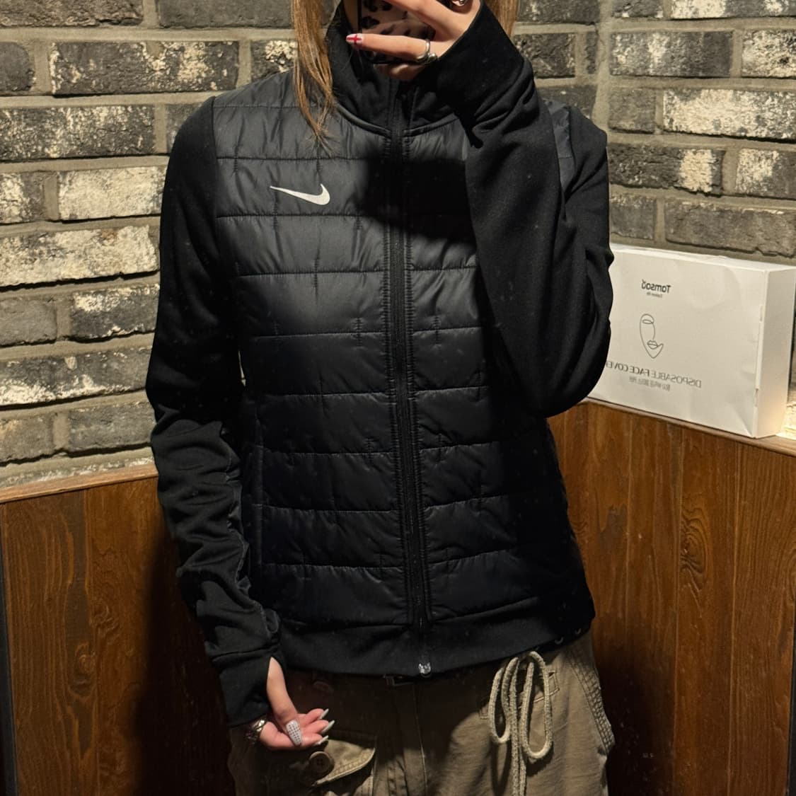 M) 나이키 러닝 우먼즈 써마핏 자켓 경량패딩 블랙 상품이미지9