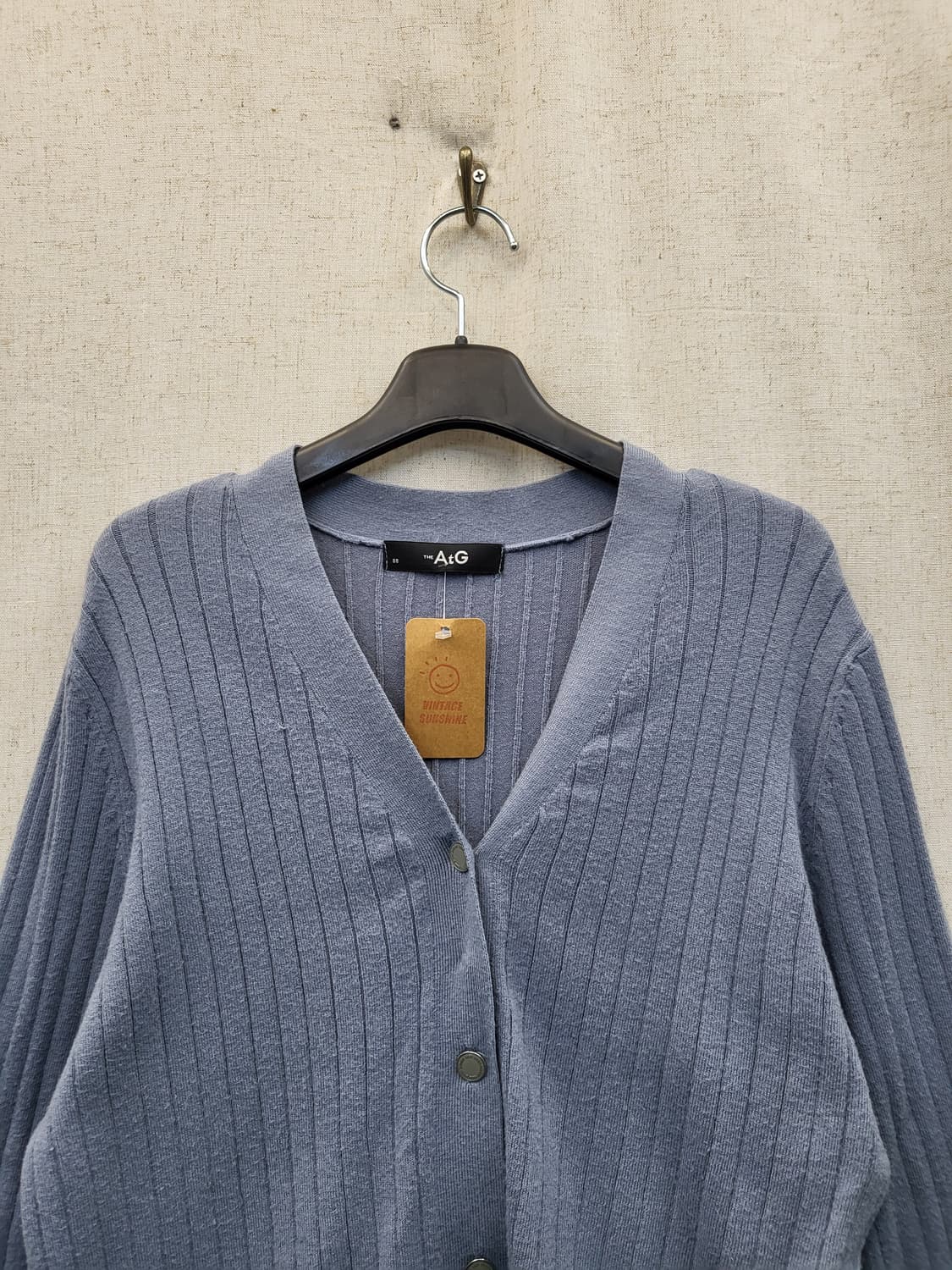 AtG 골지 니트 가디건 블루 상품이미지3