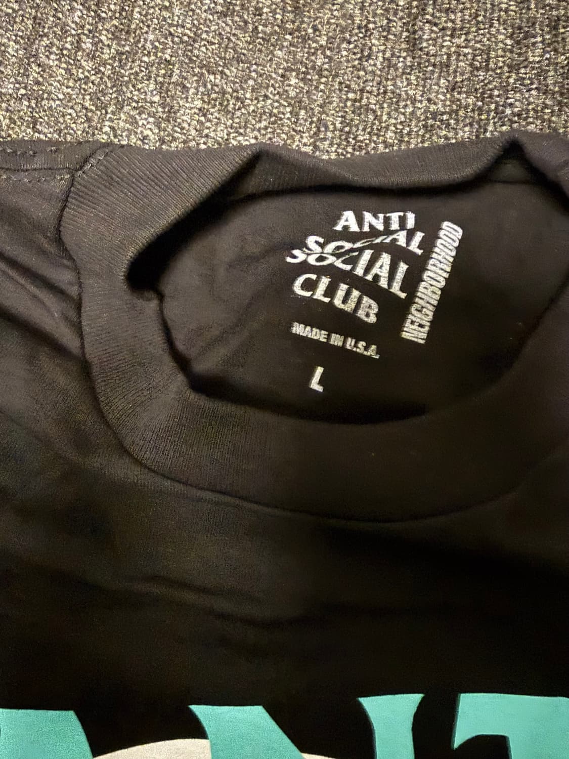 [L] 안티 소셜 소셜 클럽 x 네이버후드 필스 퓨리 티셔츠 블랙 상품이미지3