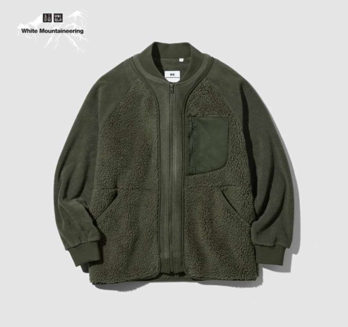 유니클로 화이트마운티니어링 후리스 XL 올리브 상품이미지1