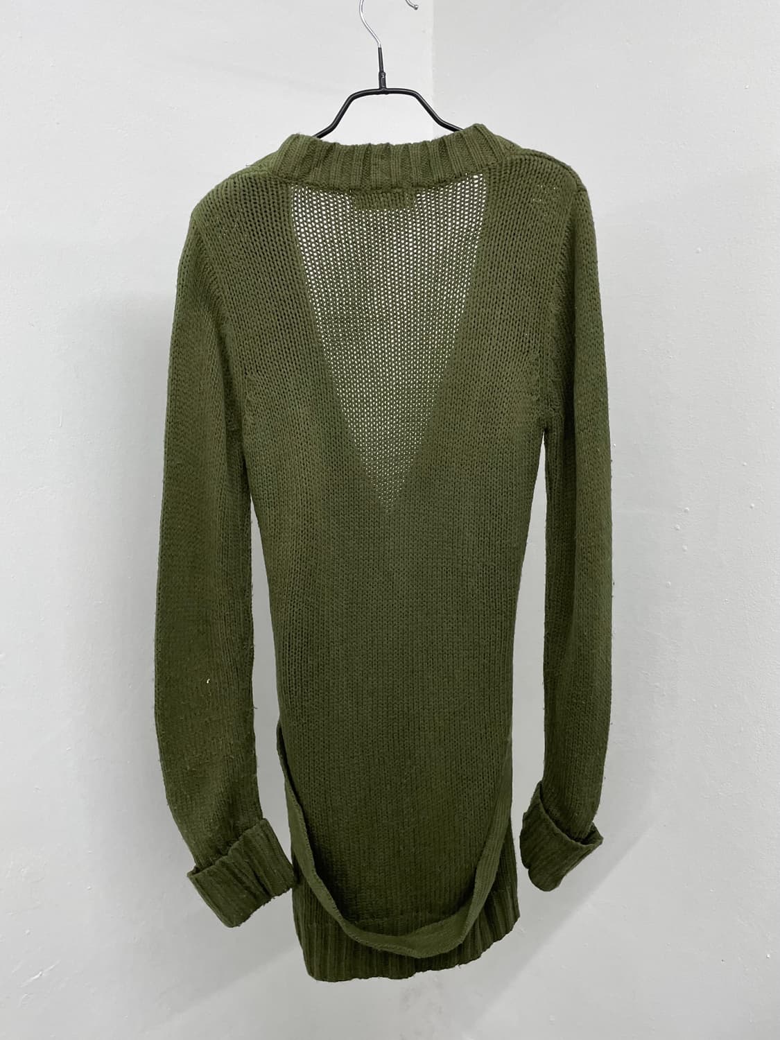 카키 케이블 스트랩 버튼 가디건 상품이미지7