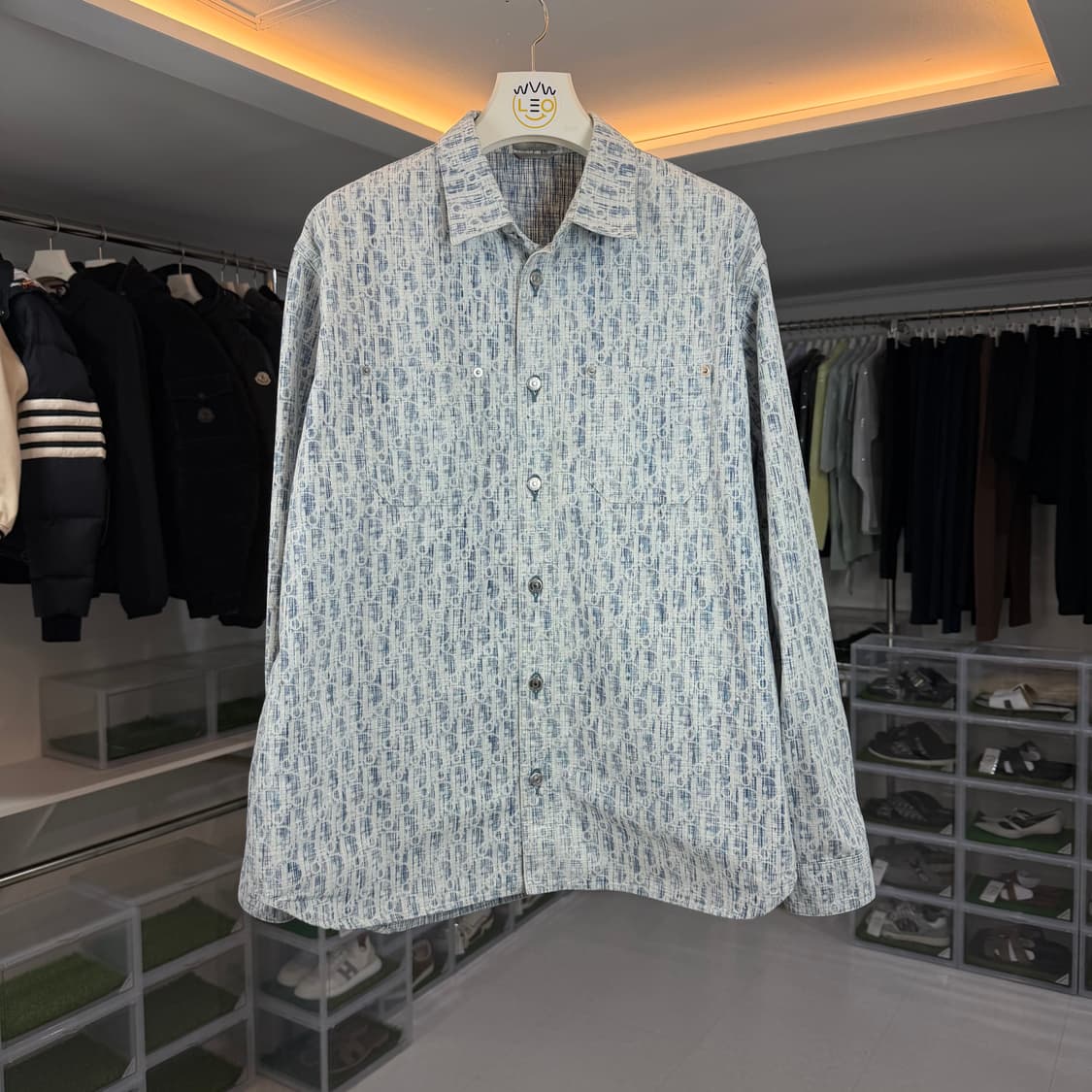 [리오브] 디올 오블리크 카스리 데님 셔츠 상품이미지1