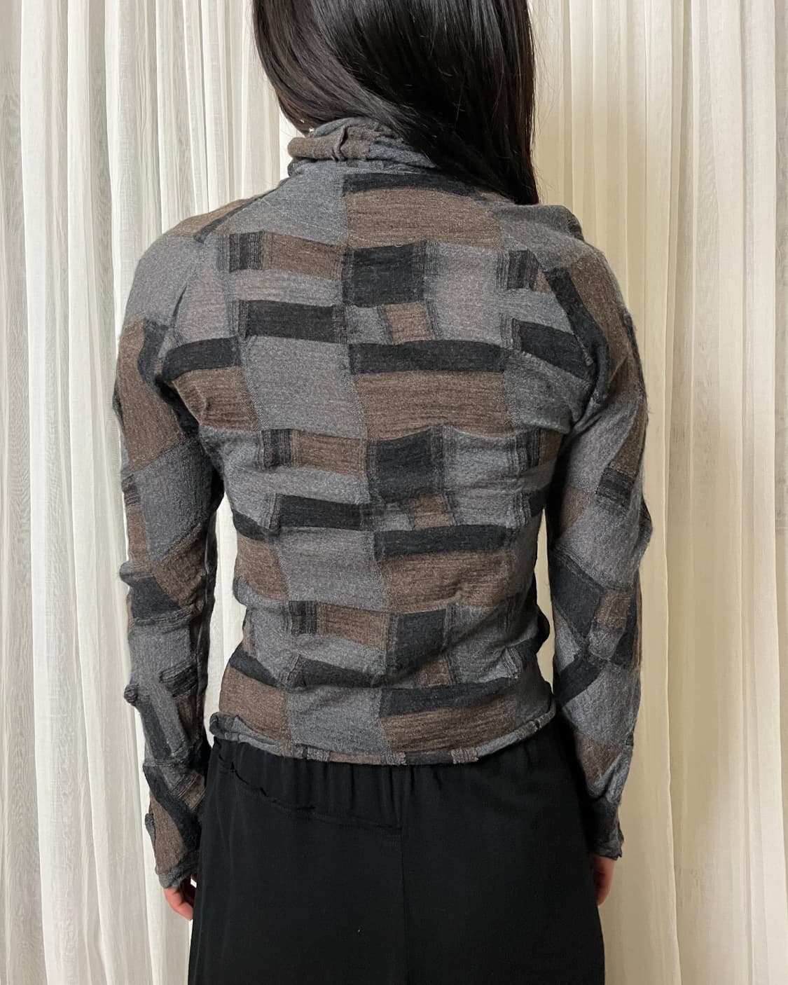 요지야마모토 자가드 터틀넥 니트 yohji yamamoto Y’s  상품이미지2