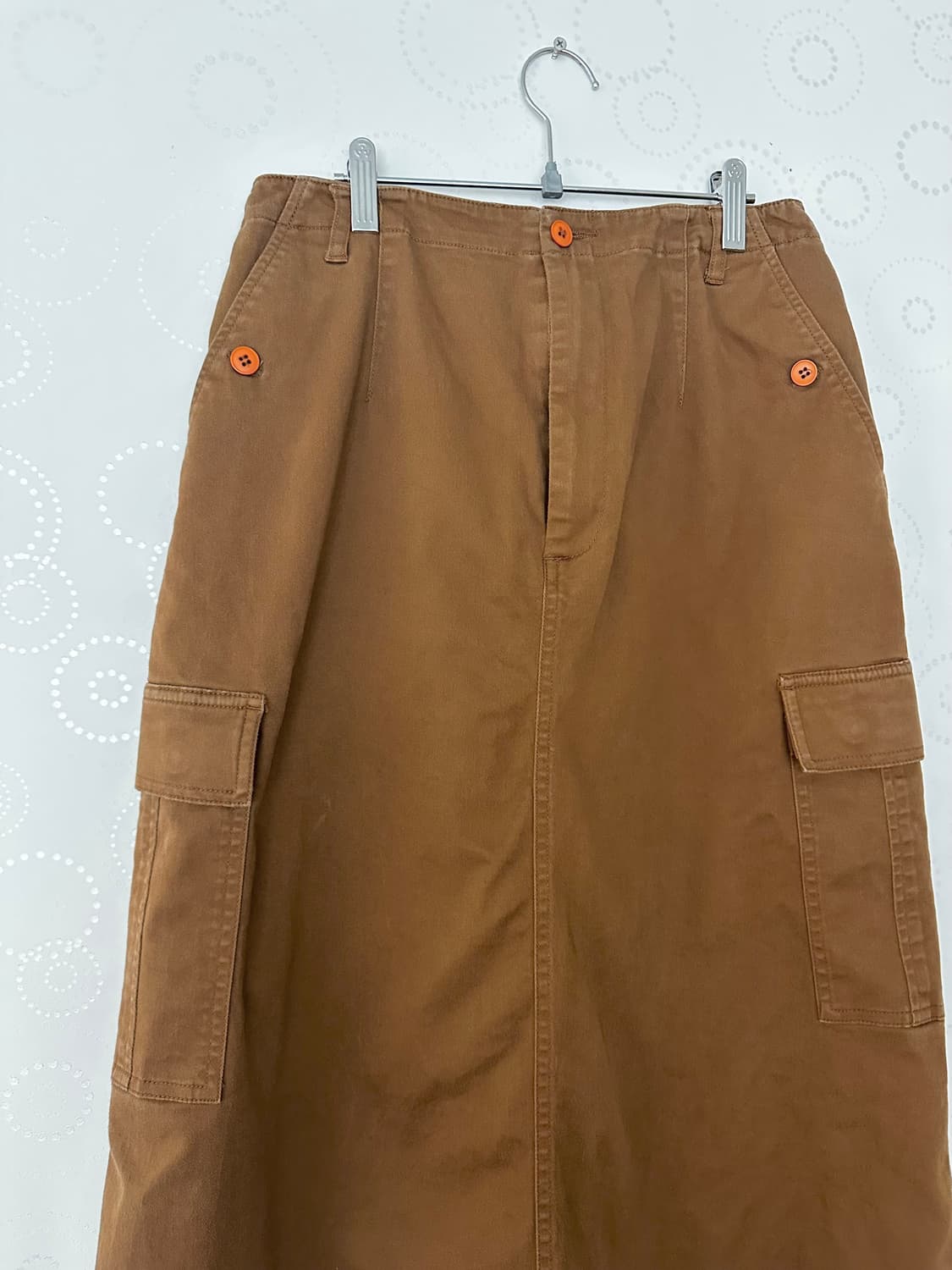 브라운 카고 롱 스커트 상품이미지3