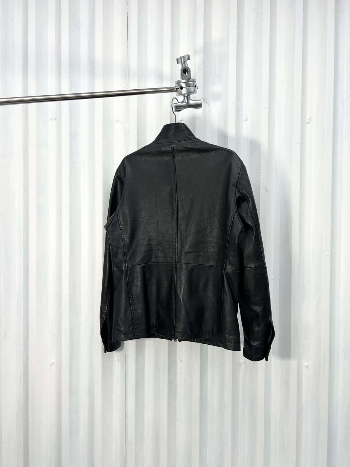 Lambskin stitch single jacket 상품이미지3