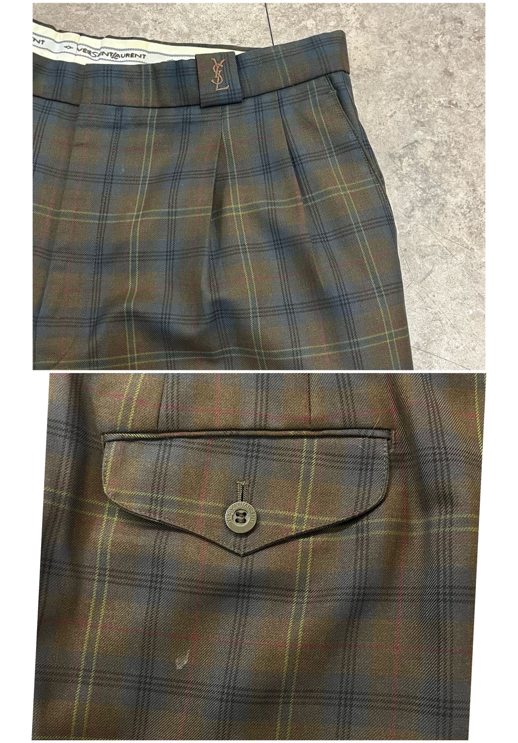 입생로랑 체크 슬랙스 #csz2860  상품이미지4