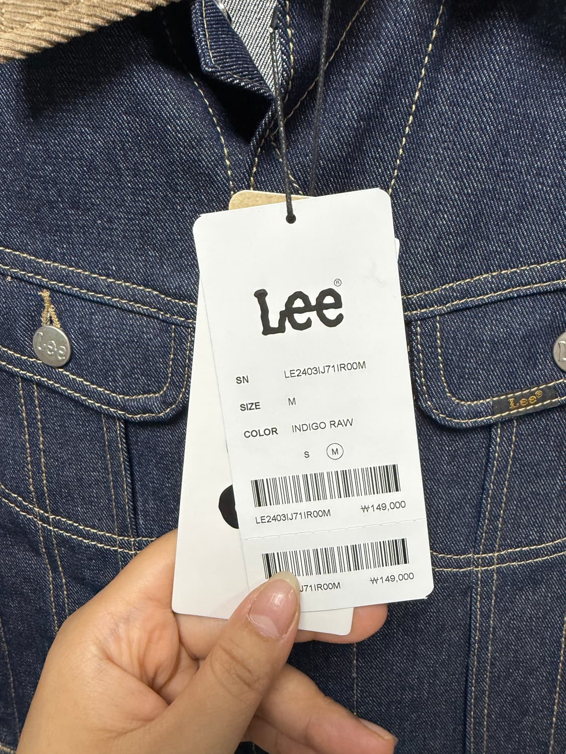 (새상품)LEE 리 인디고 데님자켓 상품이미지5