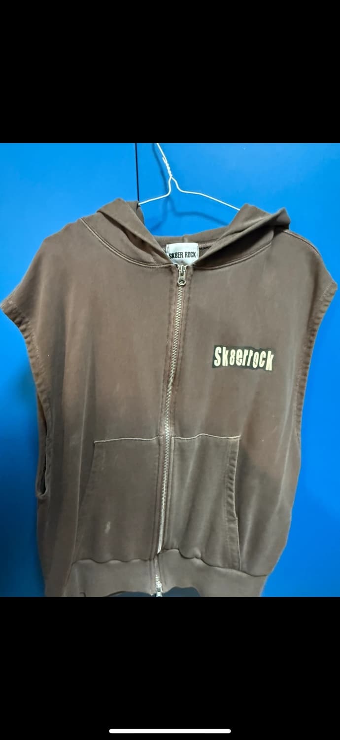 Pigment Hood Zip-up Vest Stone Brown 상품이미지1