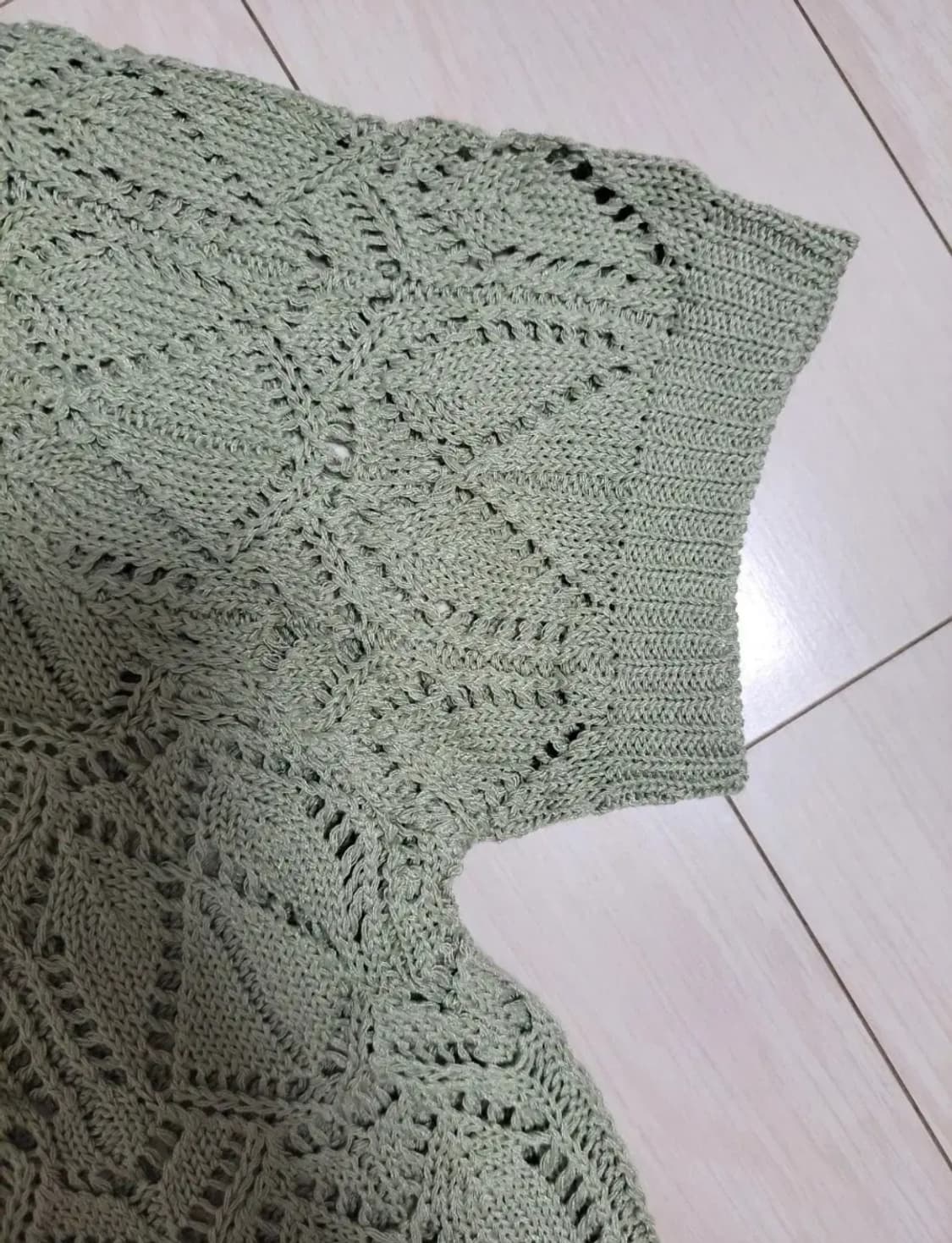 급처새상품!OZOC오조크 여성스런여름반팔니트 레니본st오즈세컨st샤틴st 상품이미지4