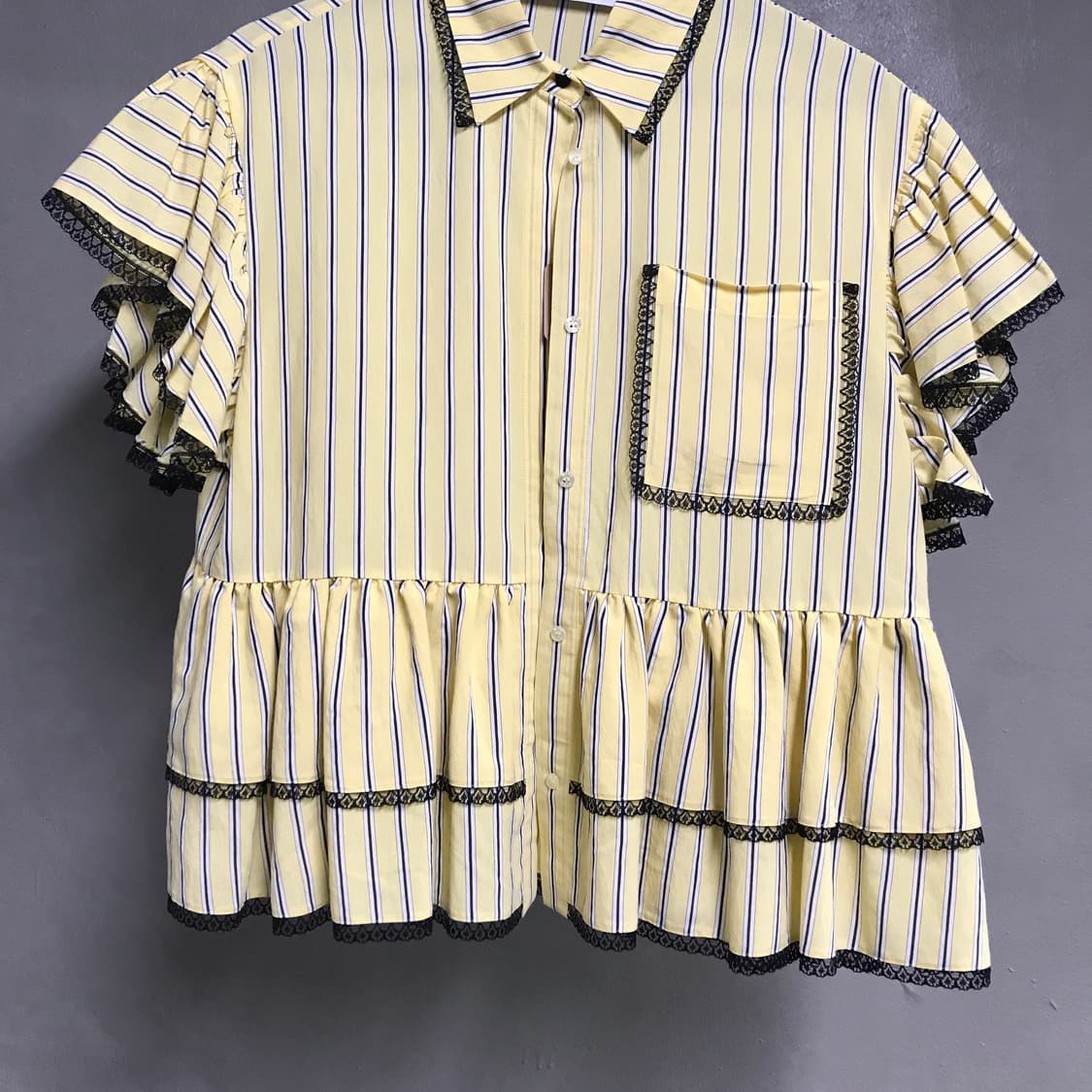 MSGM 스트라이프 반팔 셔츠 38(W) 상품이미지3