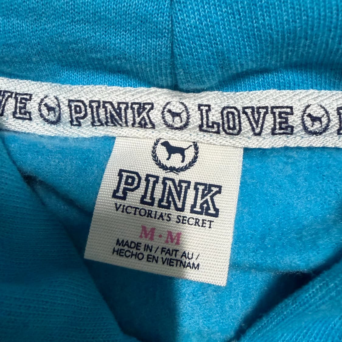 빅토리아 시크릿 핑크 블루 후드집업 M 상품이미지3