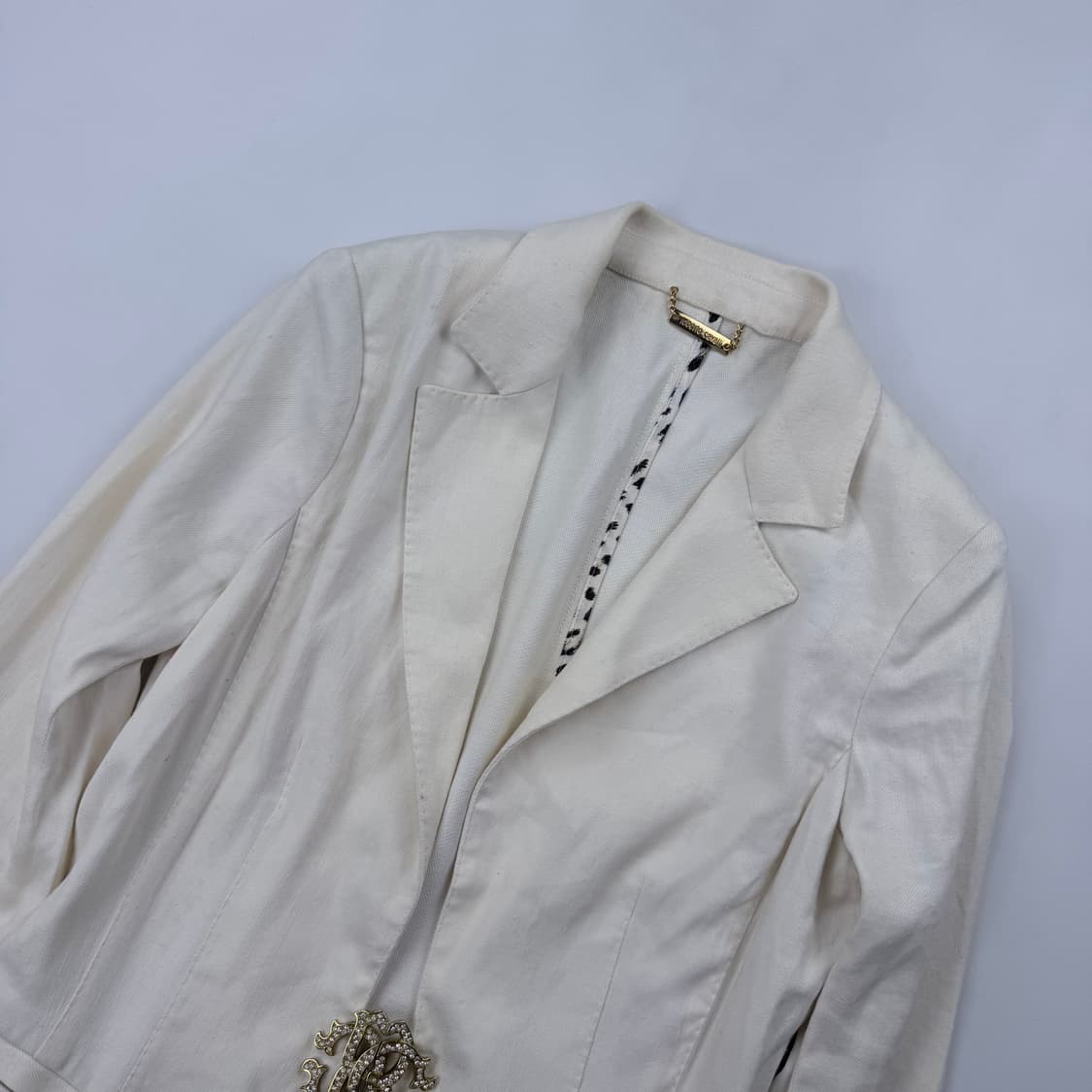 로베르토카발리 금장버클 린넨 자켓 상품이미지3