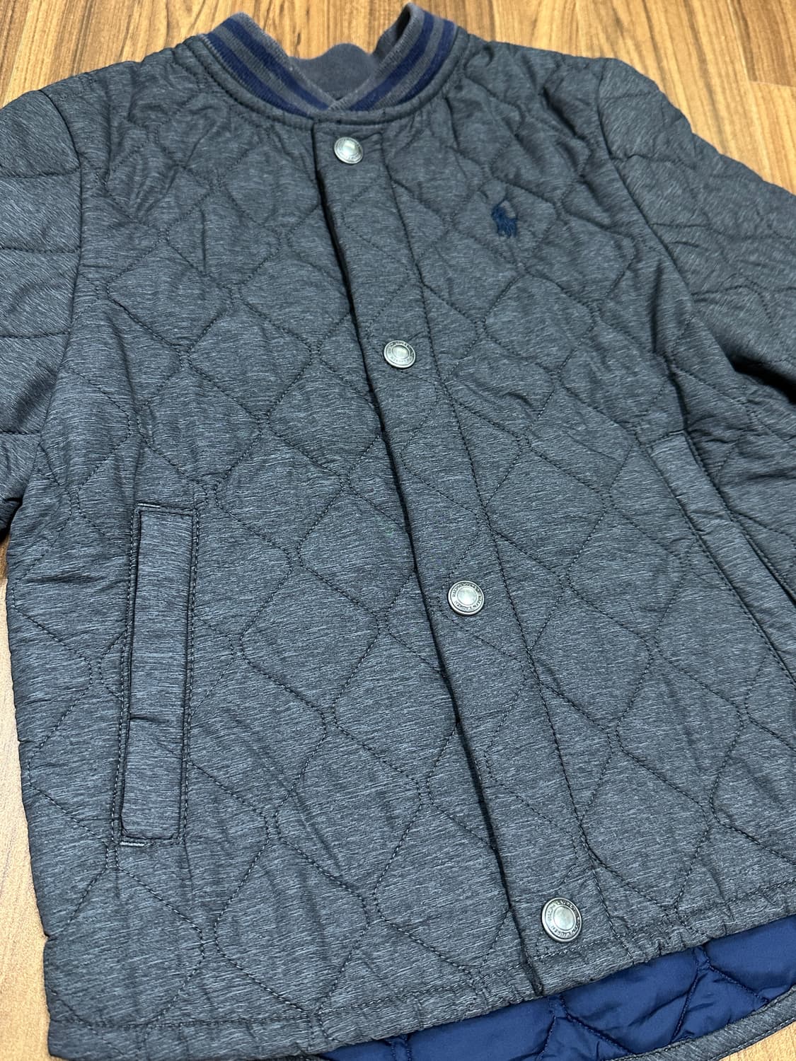 폴로 랄프로렌 키즈 그레이 퀼팅 자켓 4 상품이미지4