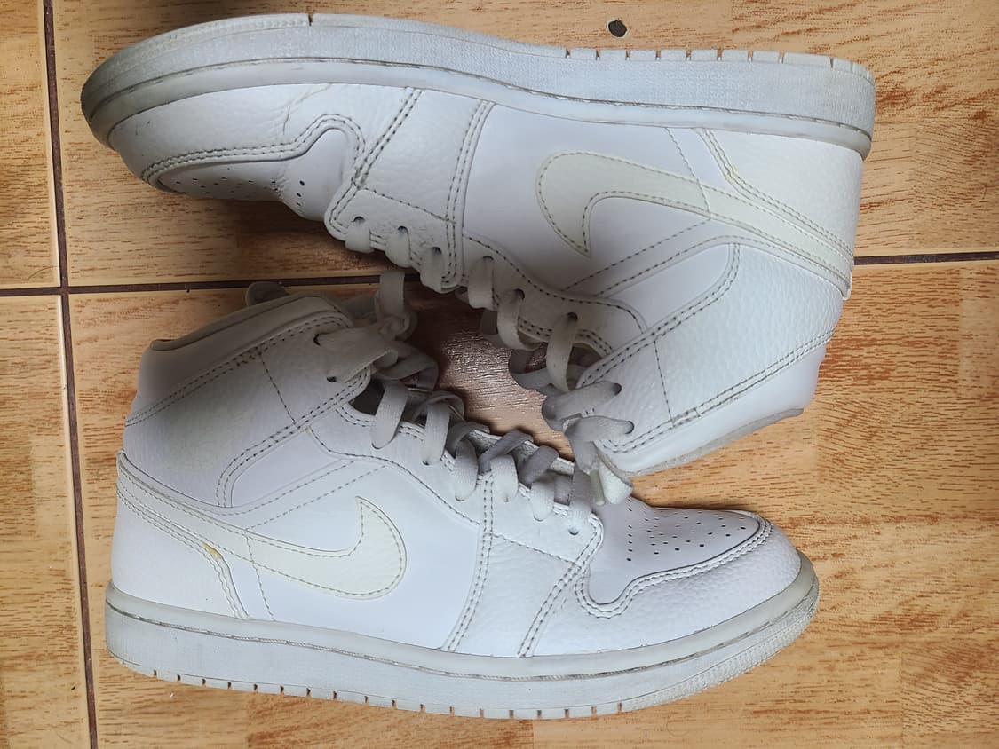 나이키 조던1미드 트리플화이트2.0 260 상품이미지5