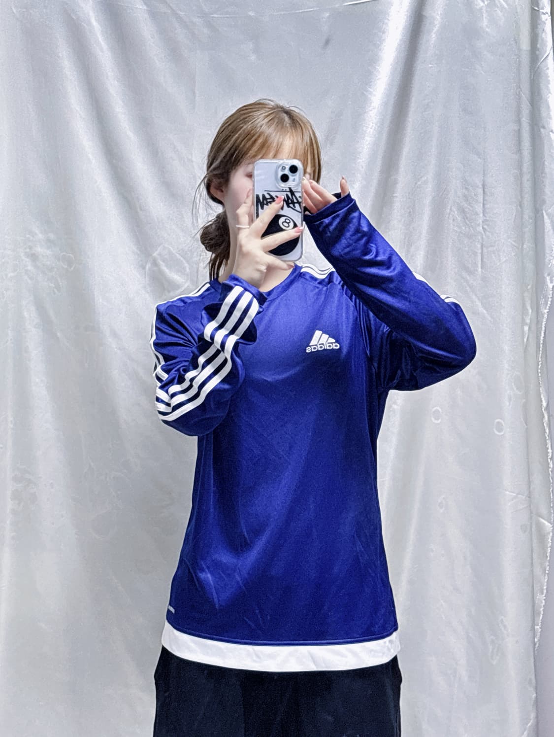 아다다스 네이비 삼선 트랙탑  상품이미지1