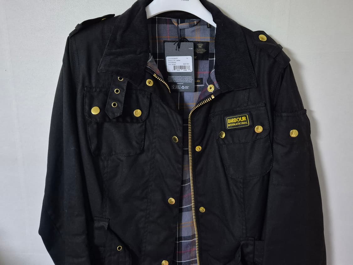 바버 인터네셔널 왁스 자켓 블랙(UK14) 상품이미지2