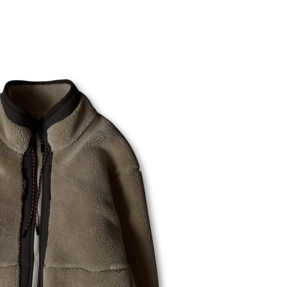 데상트 베이지 캐나다 플리스 집업 자켓 100 상품이미지2