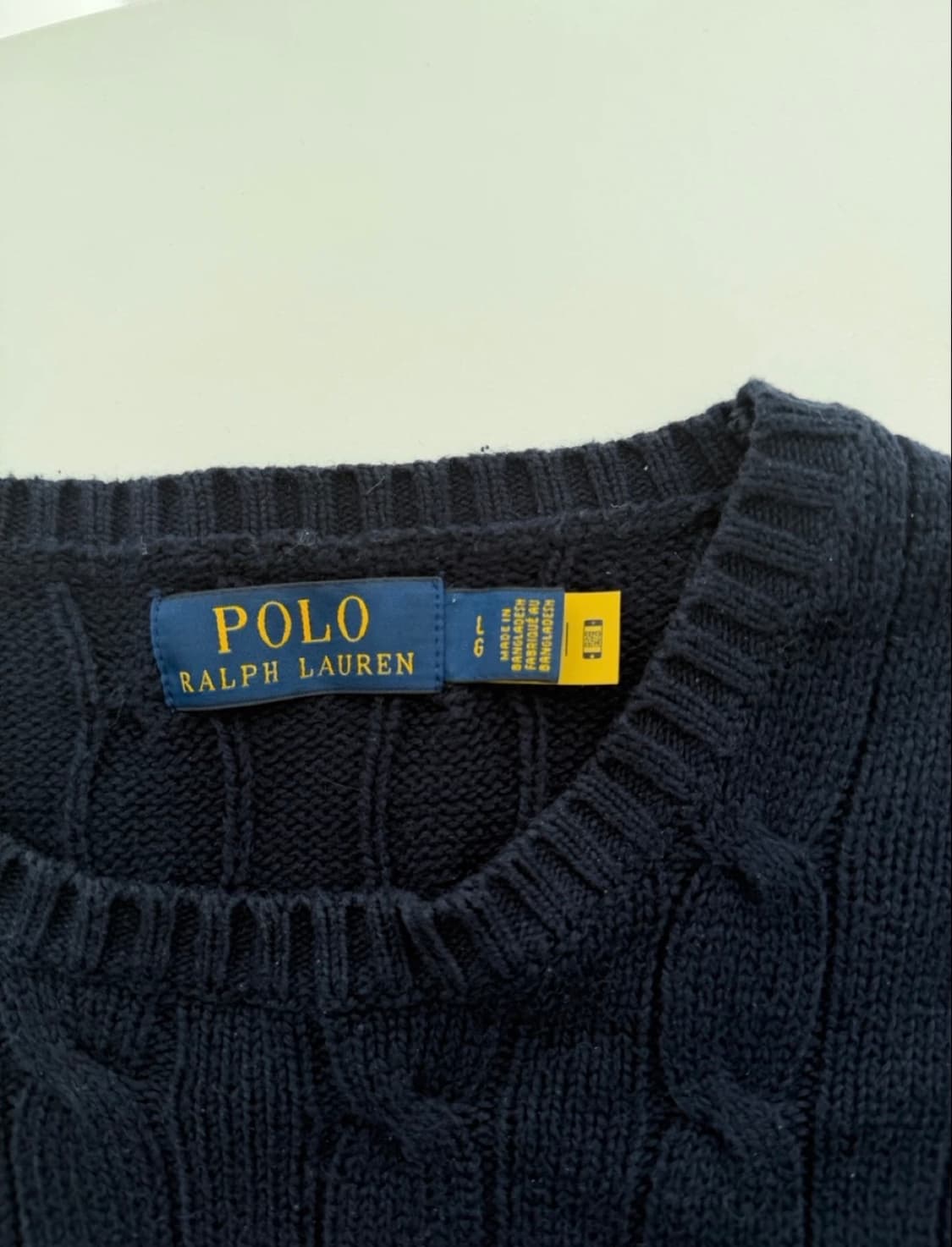 폴로 랄프로렌 꽈배기 니트 네이비 L  상품이미지2