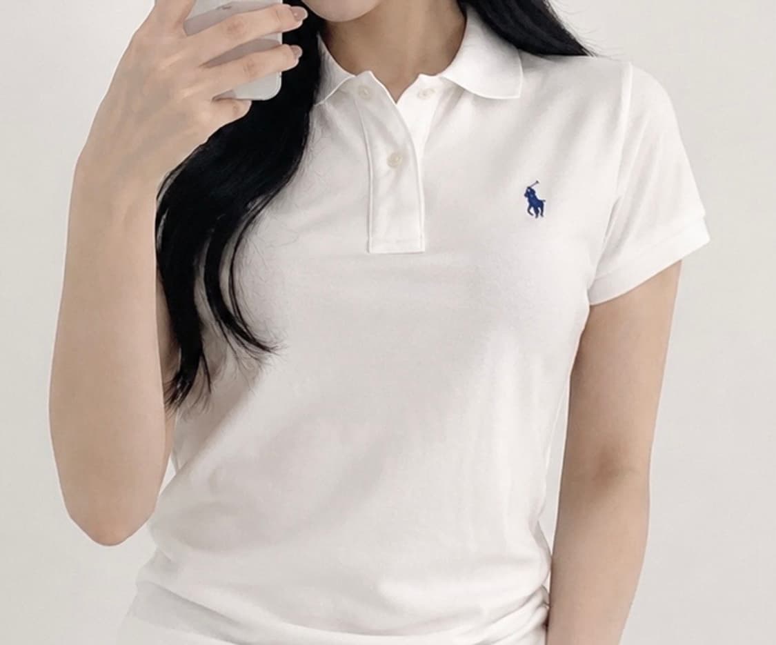 폴로 랄프로렌 pk 카라 반팔티셔츠 화이트 상품이미지1