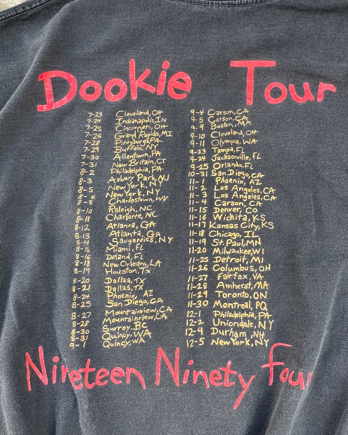 빈티지 그린데이 Greenday 1994 티셔츠 상품이미지4