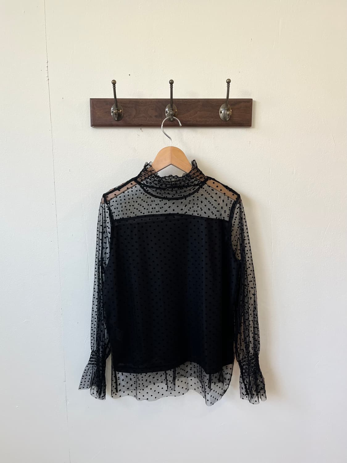 Ferris wheel 도트 시스루 블라우스 상품이미지4