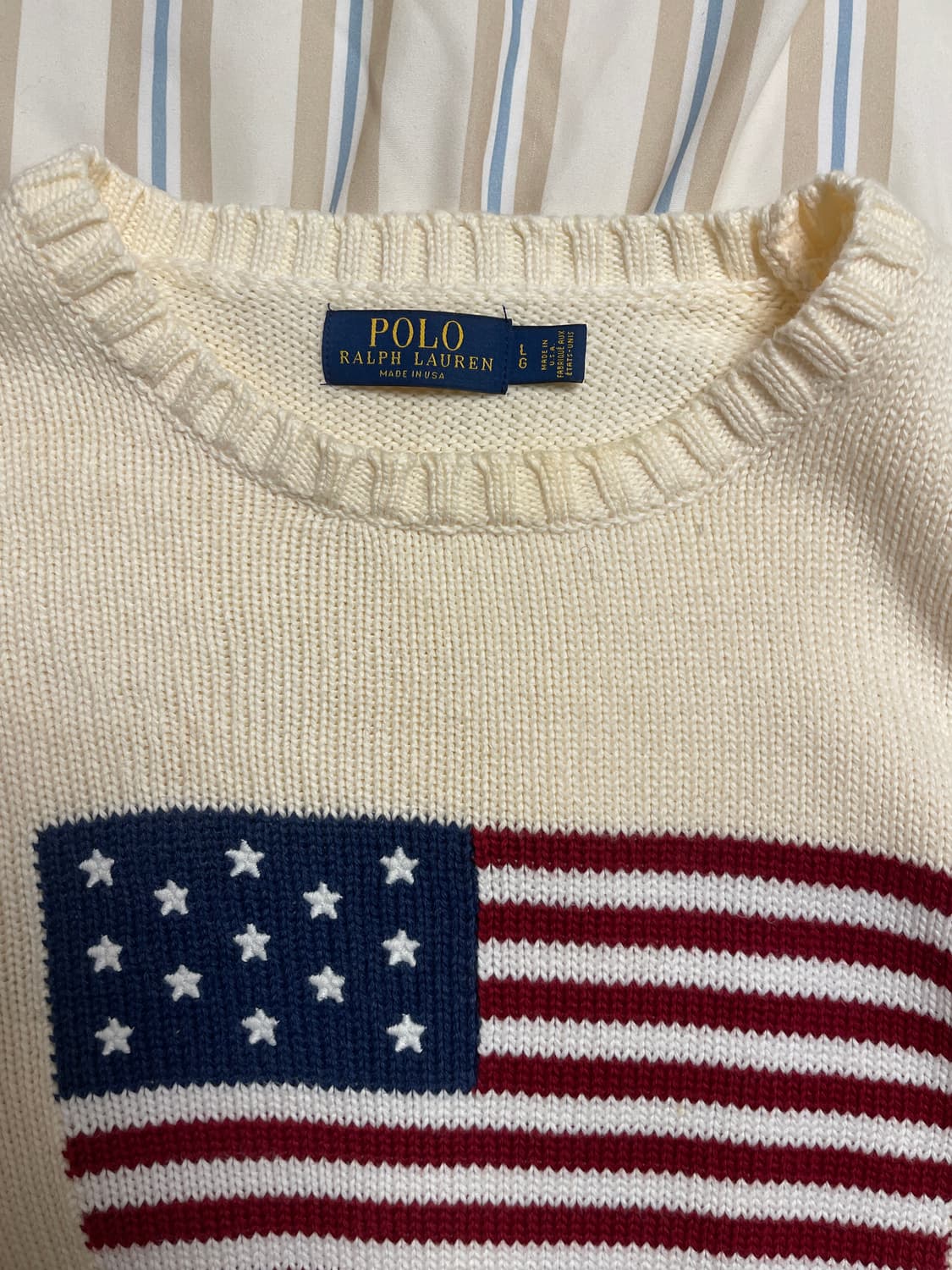 폴로 성조기 니트 L 상품이미지2