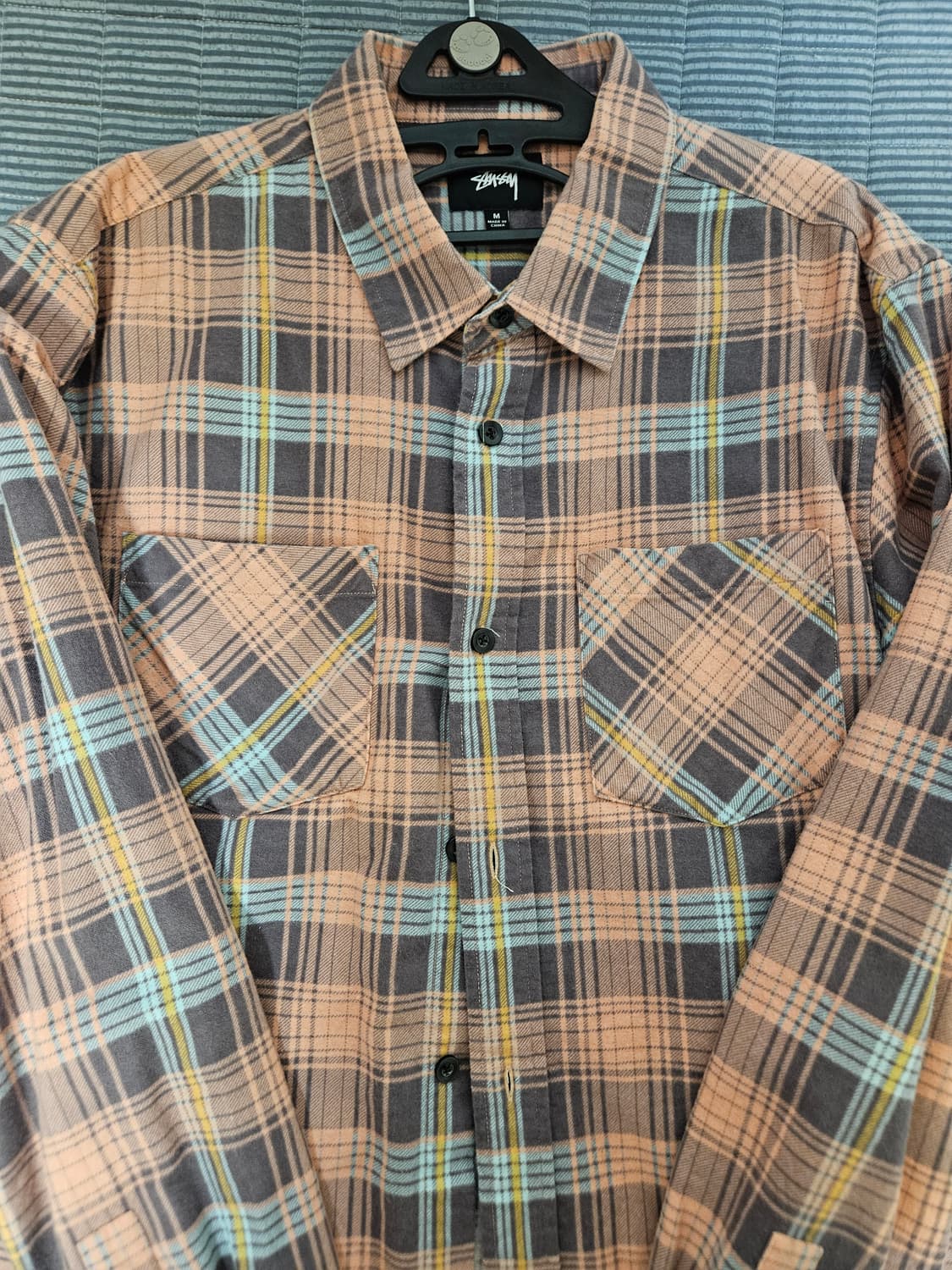 스투시 19fw lawrence plaid shirt peach 상품이미지1