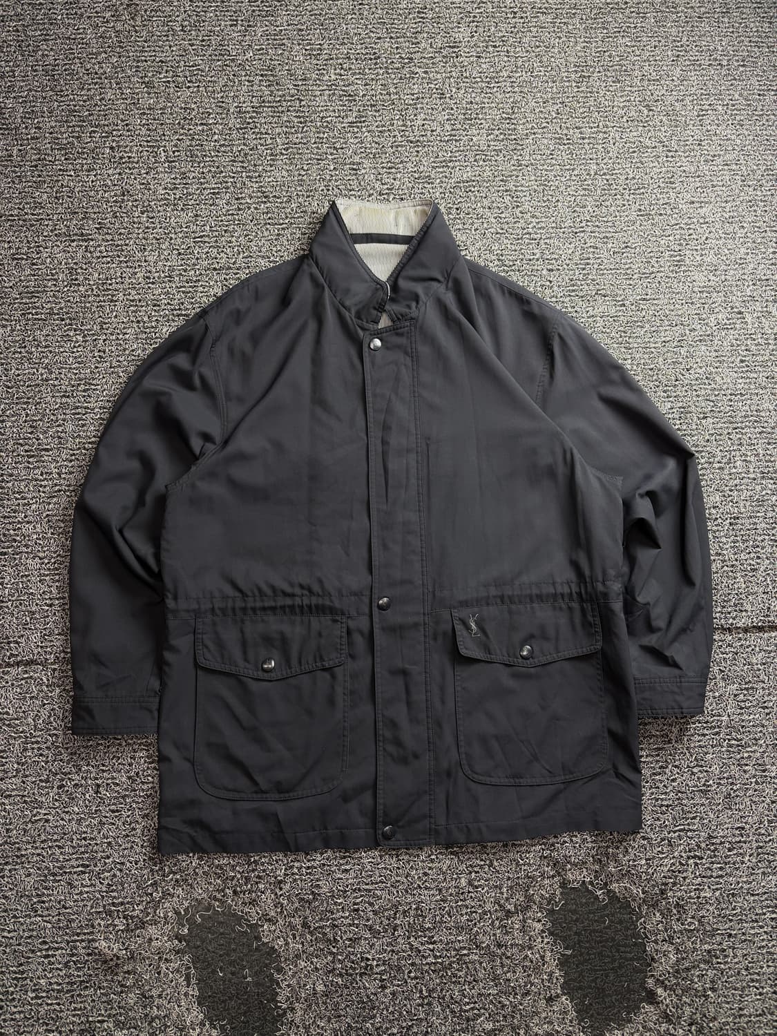 90s YSL 입생로랑 아카이브 폴리쉘 블루종 자켓 3562 상품이미지2