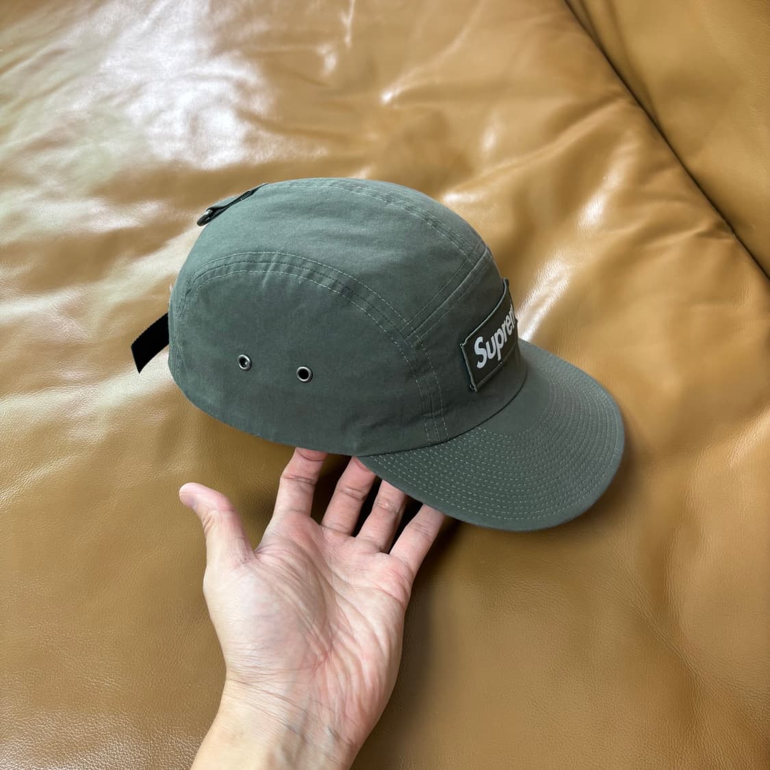 Supreme 슈프림 올리브 카키 캠프캡 모자 (Waxed Cotton) 상품이미지3