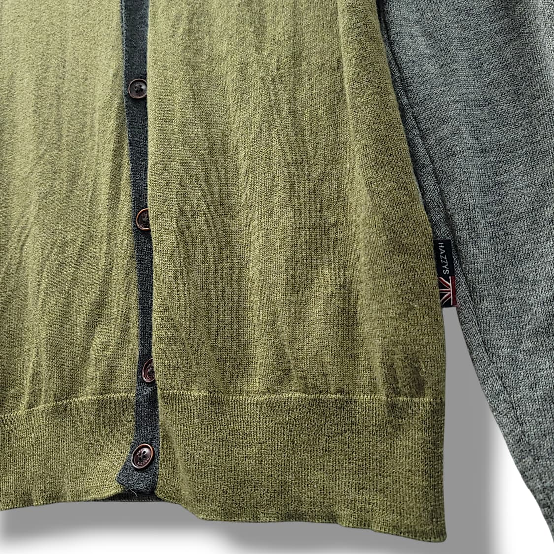 [100] 헤지스 배색 울+모 엘보우패치 가디건 상품이미지6