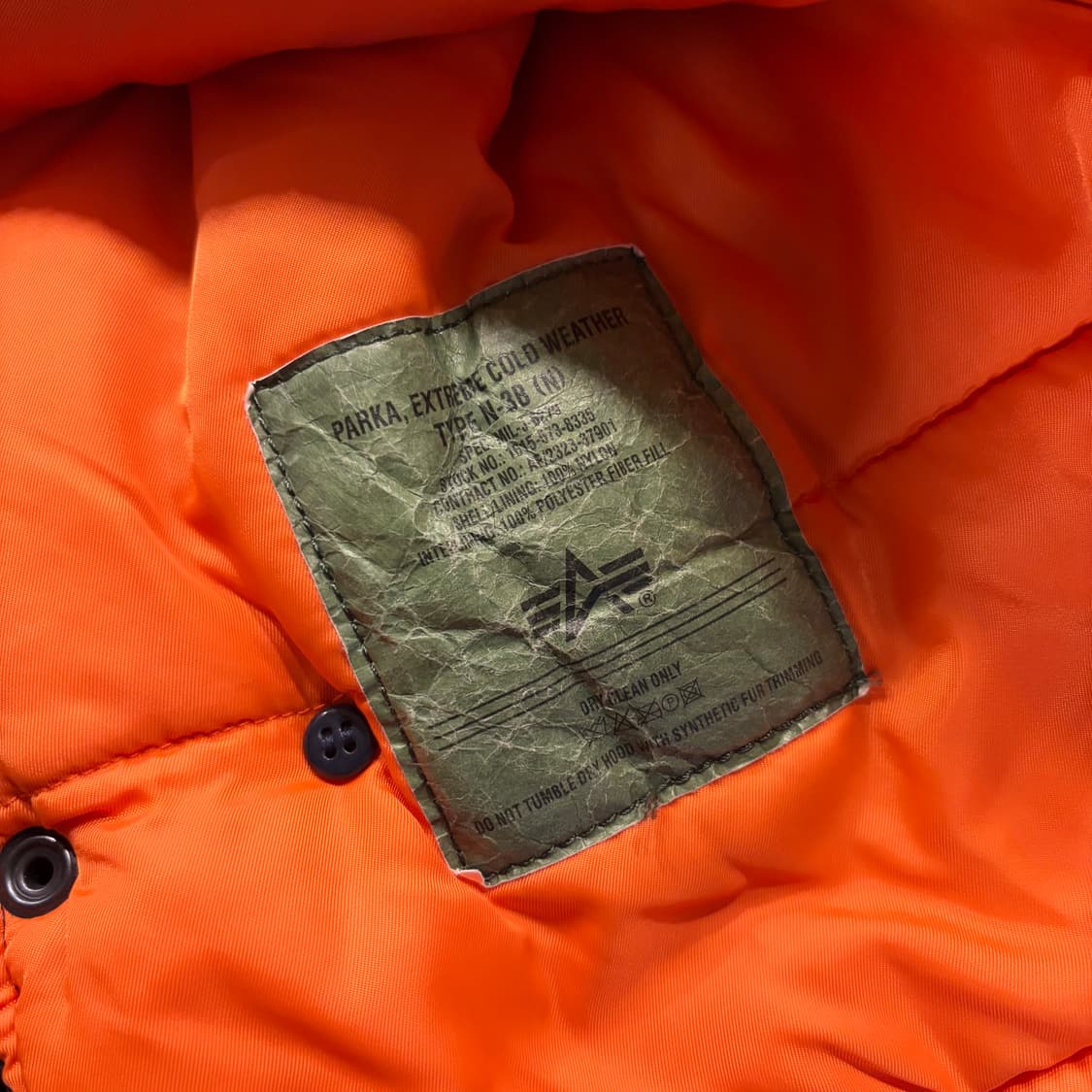 [L] 알파인더스트리 N3B 네이비 패딩 코트 B907 상품이미지8