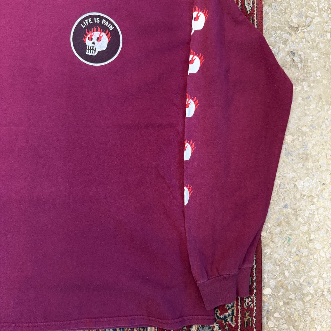 크로울링 데스 스컬 플레임 롱슬리브 [ 105-110 ] 상품이미지3