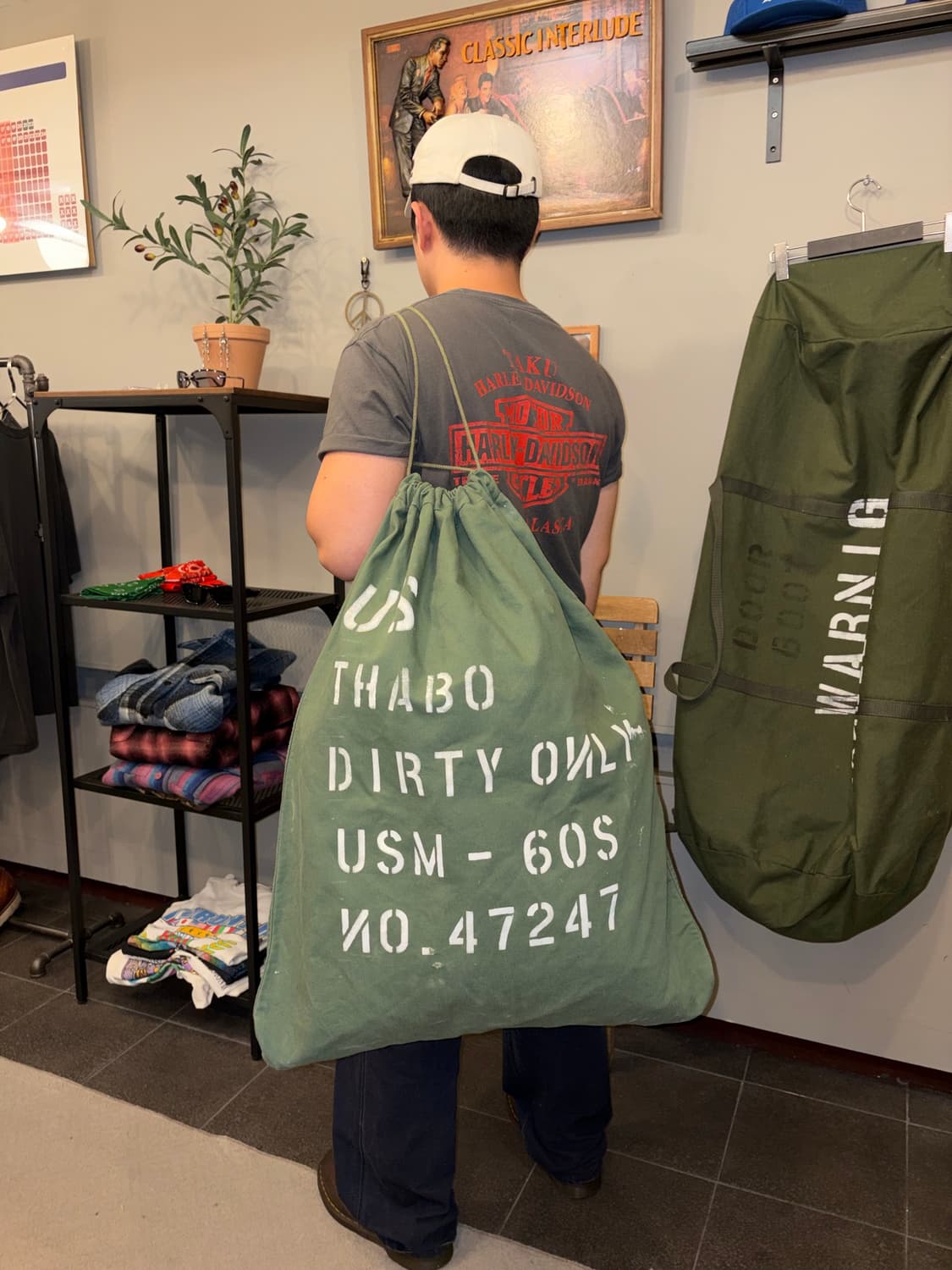 80-90’s US Army stencil laundry bag 상품이미지1