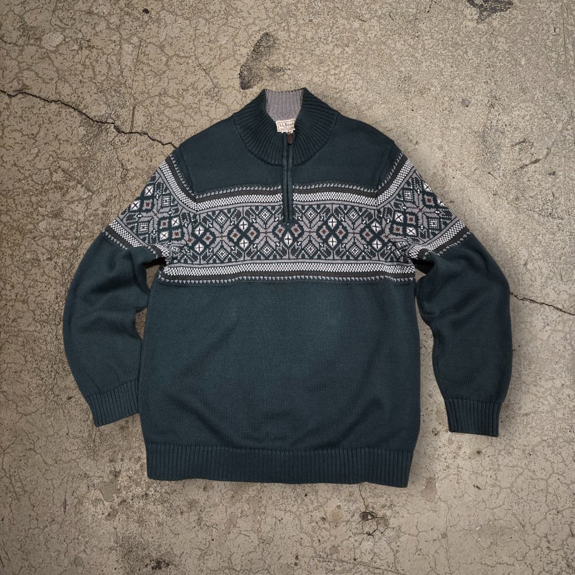 00s L.L.Bean 쿼터집 페어아일 스웨터 상품이미지1