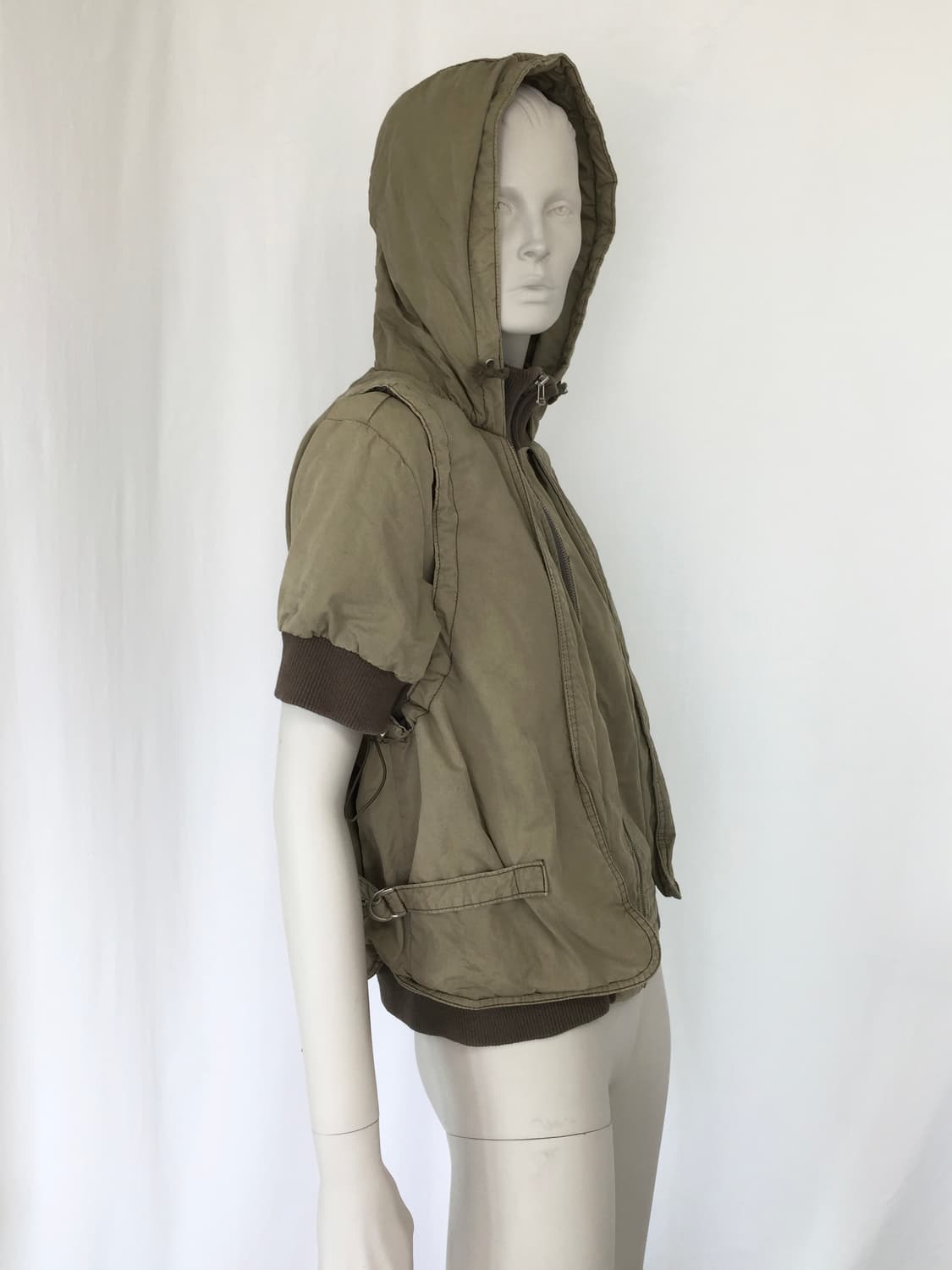 Khaki layered padded Jumper 상품이미지2