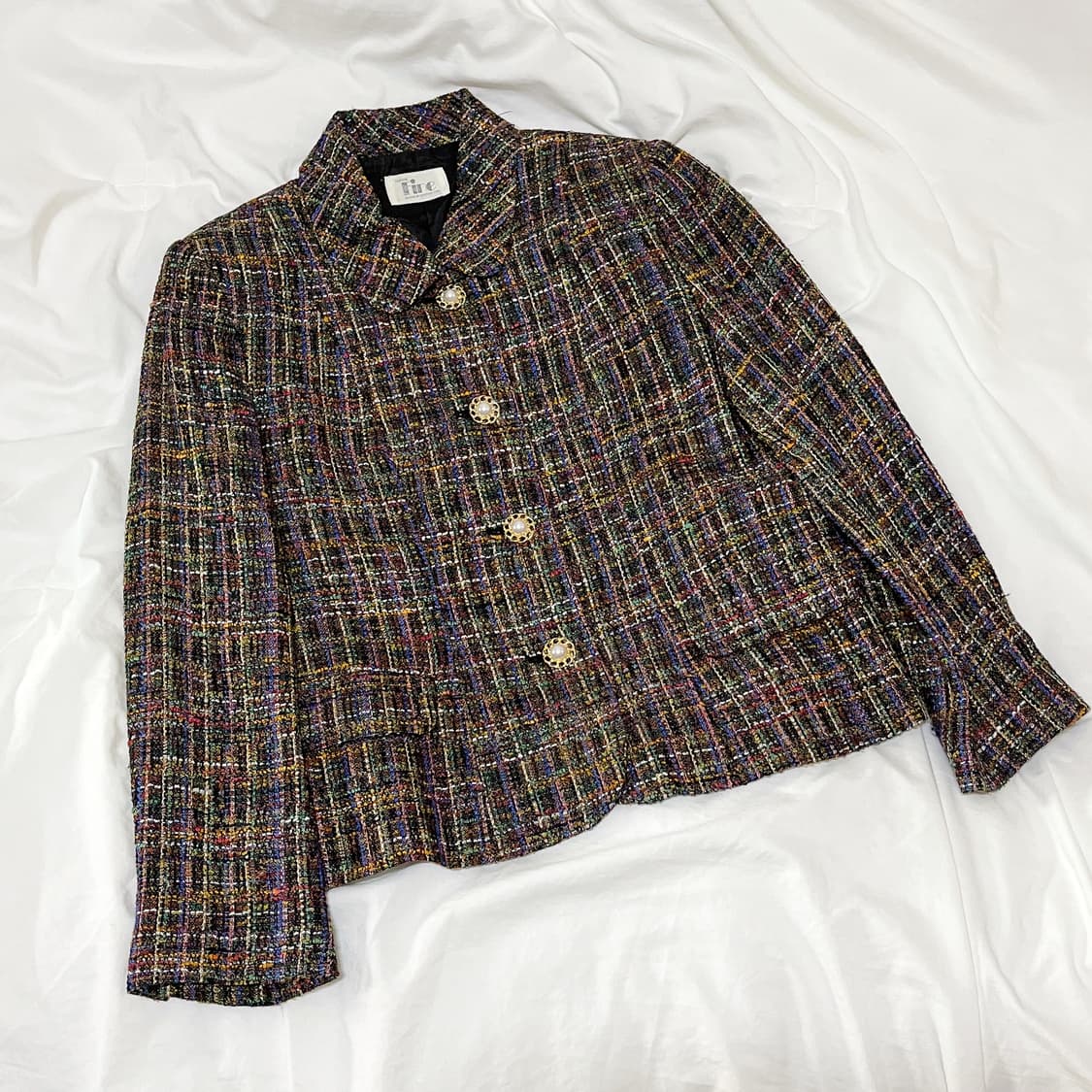 빈티지 ) 알록달록 레인보우 배색자켓 상품이미지2