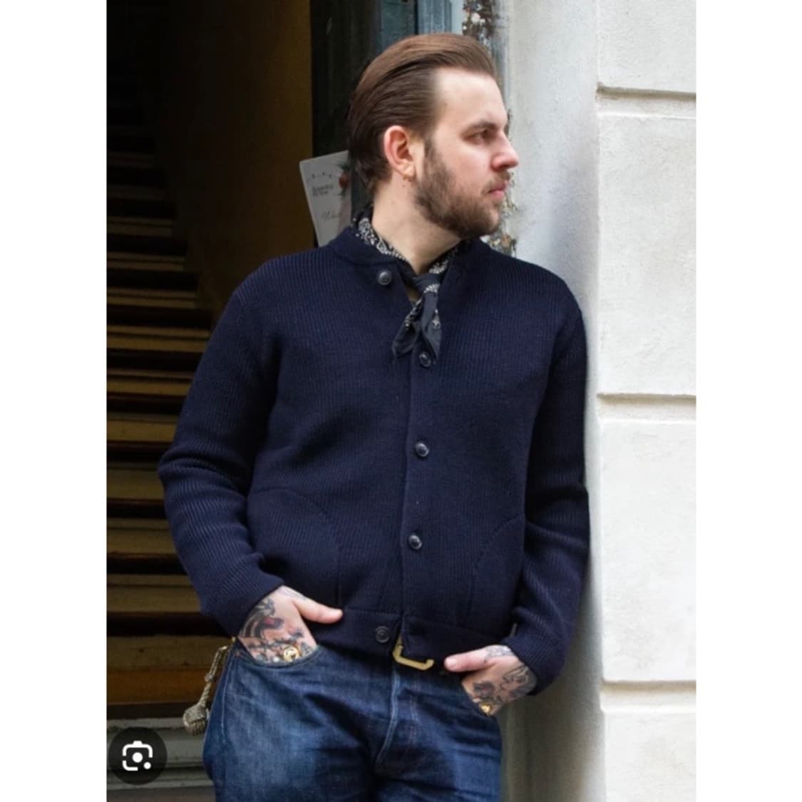 (매장판) 안데르센 안데르센 스키퍼  가디건 자켓 네이비 상품이미지2